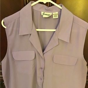 Lavender sleeveless blouse
